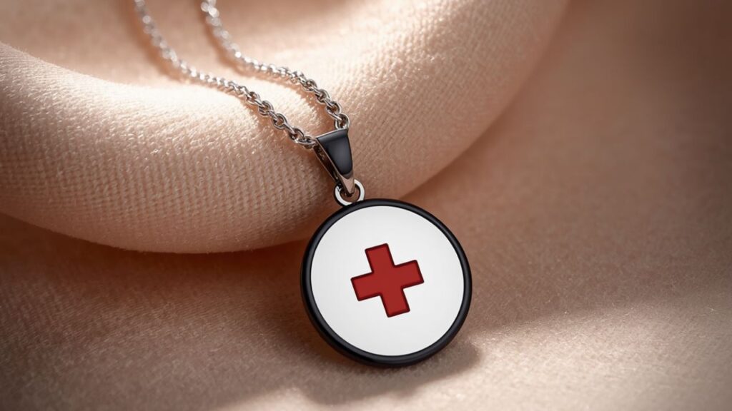 Medical alert necklace for seniors