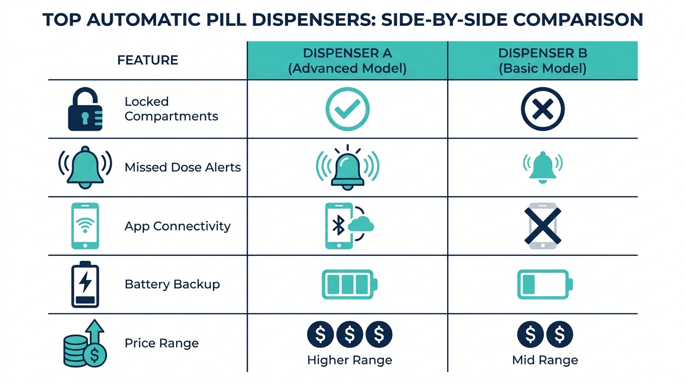 Best automatic pill dispenser comparison guide for seniors