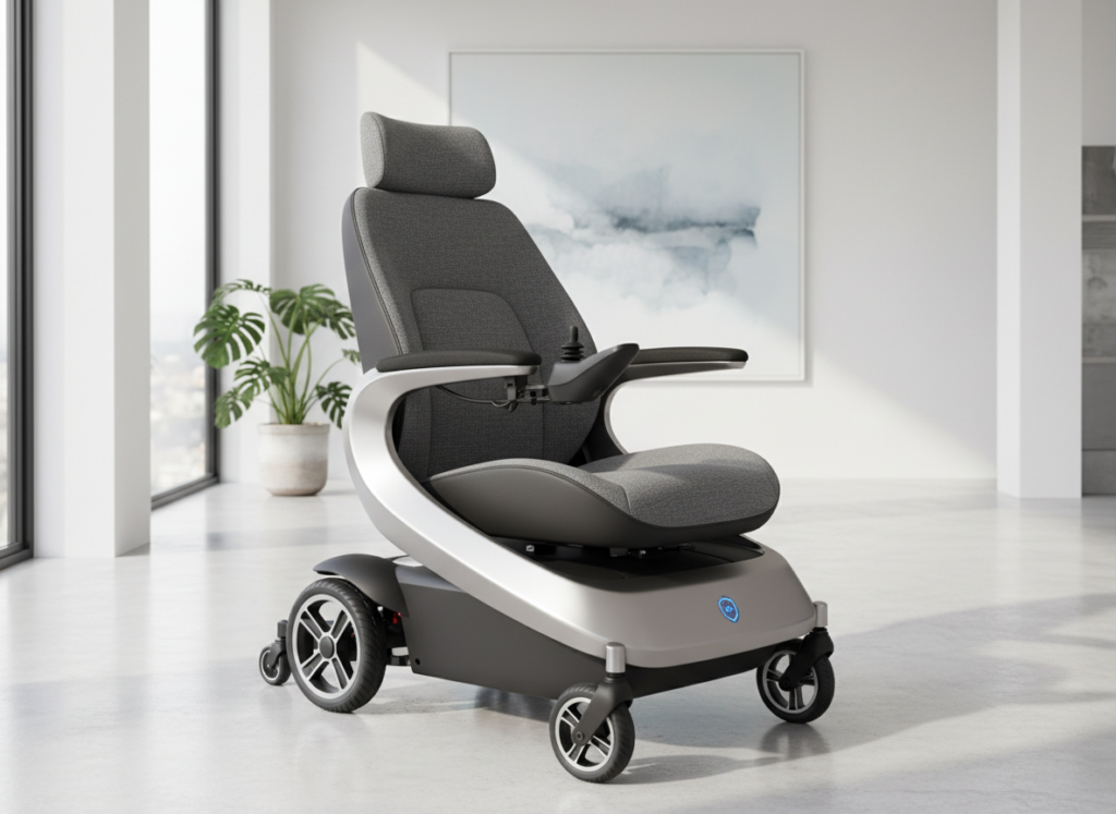 Motorized chair for elderly users — power mobility chair with joystick control